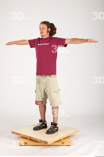 Whole Body Man T poses Casual Historical Slim Studio photo references