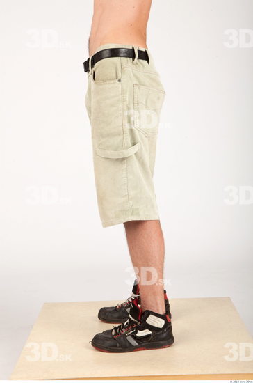 Leg Whole Body Man Casual Historical Shorts Slim Studio photo references