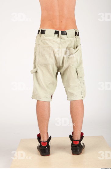 Leg Whole Body Man Casual Historical Shorts Slim Studio photo references