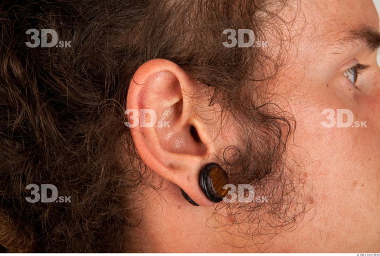 Ear Whole Body Man Piercing Historical Slim Studio photo references