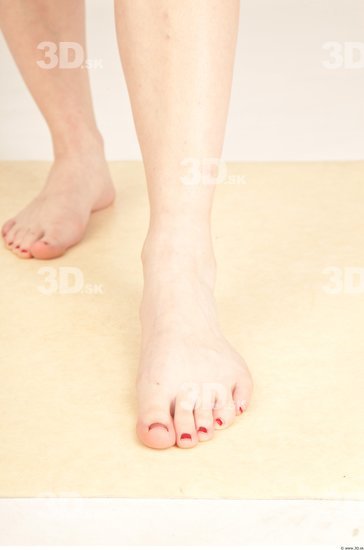 Foot Whole Body Woman Casual Slim Studio photo references