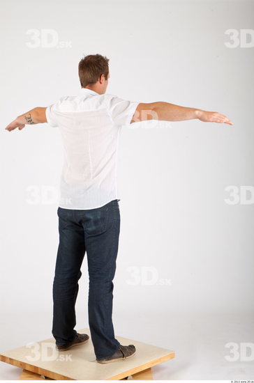 Whole Body Man T poses Casual Average Studio photo references