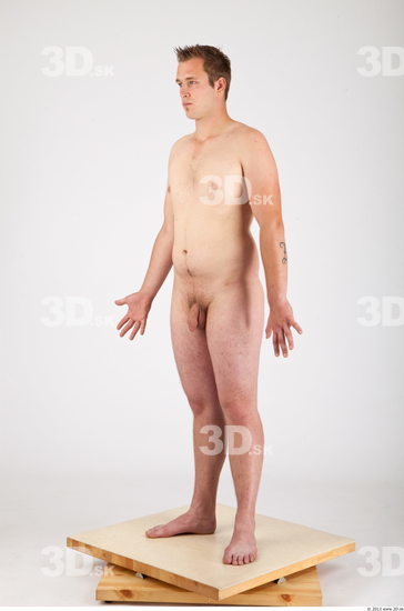 Whole Body Man Animation references Nude Casual Average Studio photo references