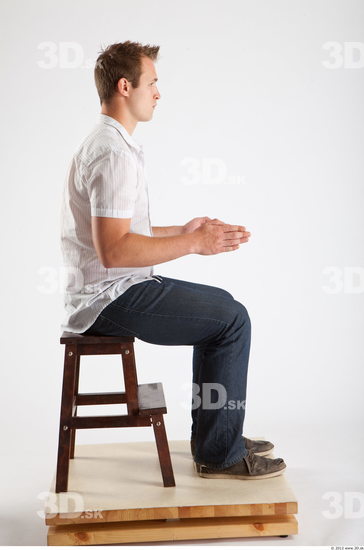 Whole Body Man Artistic poses White Casual Average