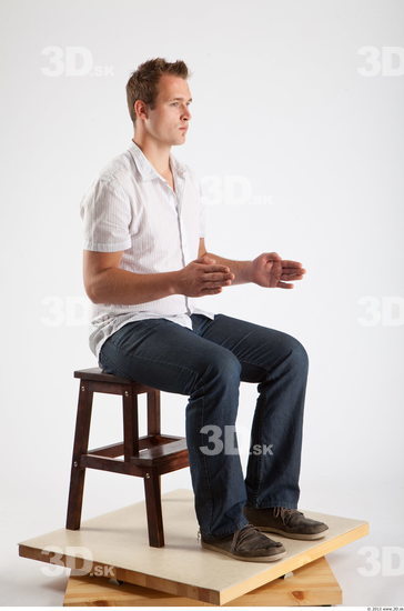 Whole Body Man Artistic poses White Casual Average