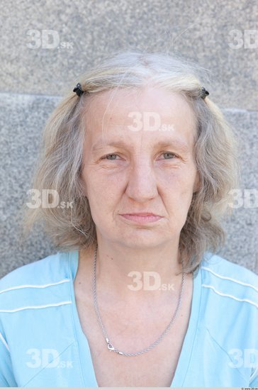 Head Woman White Casual Average Wrinkles