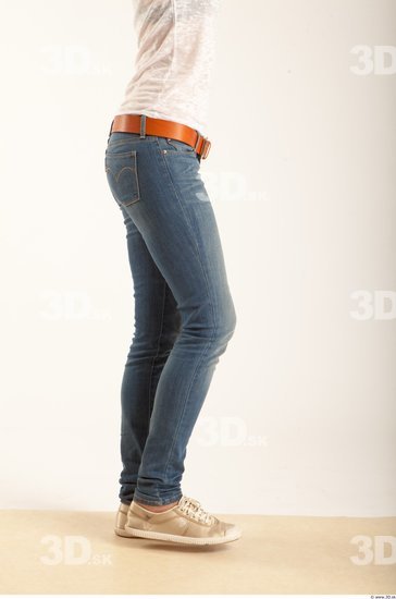 Leg Woman Animation references White Formal Jeans Slim