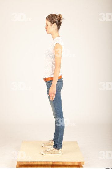 Whole Body Woman Animation references Casual Slim Studio photo references