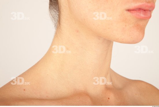 Neck Whole Body Woman Casual Slim Studio photo references