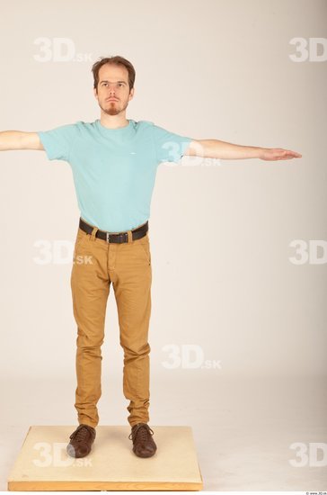 Whole Body Man T poses Casual Average Studio photo references