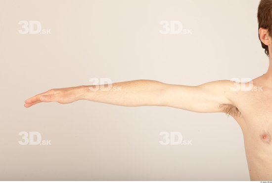 Arm Whole Body Man Nude Casual Average Studio photo references