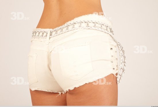 Whole Body Bottom Woman Casual Formal Shorts Slim Studio photo references