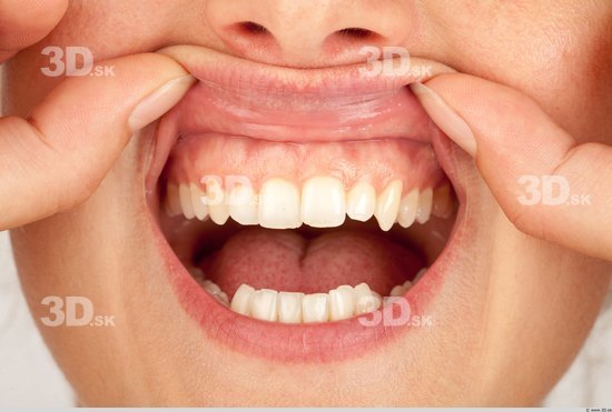 Whole Body Teeth Woman Formal Slim Studio photo references