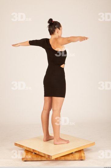 Whole Body Woman T poses Casual Dress Slim Studio photo references