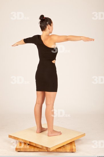 Whole Body Woman T poses Casual Dress Slim Studio photo references