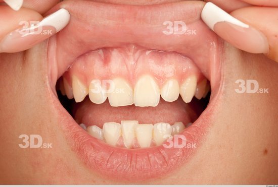 Whole Body Teeth Woman Casual Slim Studio photo references