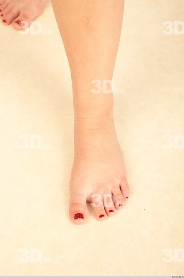 Foot Whole Body Woman Casual Slim Studio photo references