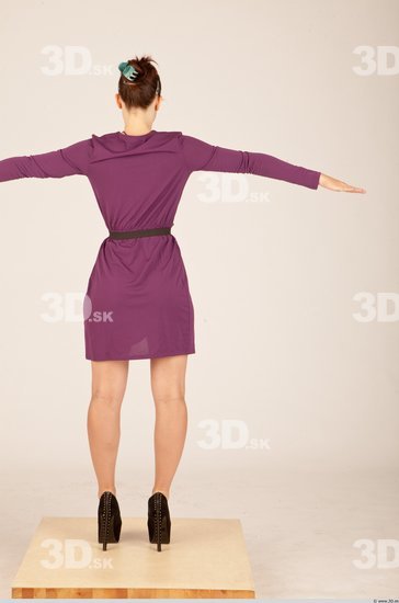 Whole Body Woman T poses Formal Slim Studio photo references