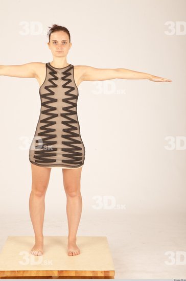 Whole Body Woman T poses Formal Slim Studio photo references