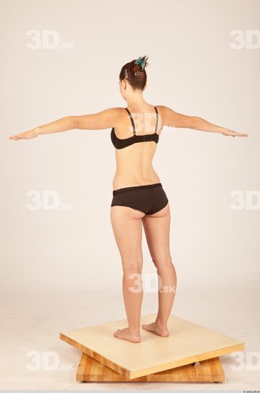 Whole Body Woman T poses Underwear Formal Slim Studio photo references