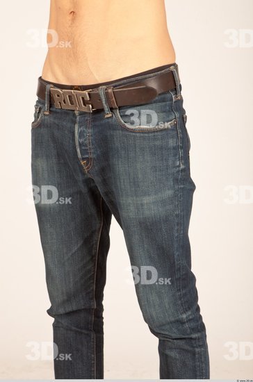 Thigh Whole Body Man Casual Jeans Athletic Studio photo references