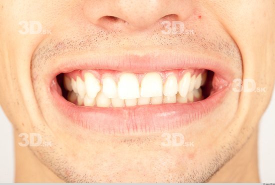 Whole Body Teeth Man Casual Athletic Studio photo references