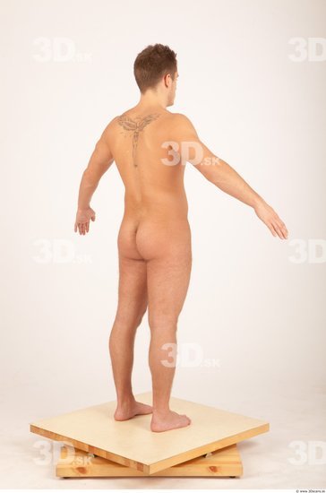 Whole Body Man White Nude Muscular Male Studio Poses
