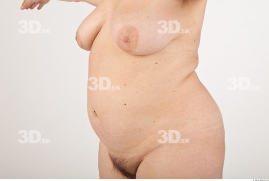 Whole Body Woman White Nude Overweight Wrinkles Female Studio Poses