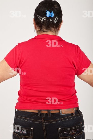 Whole Body Woman White Casual Overweight Wrinkles Female Studio Poses