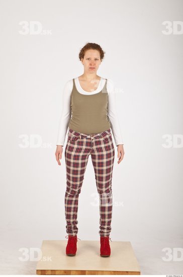 Whole Body Woman White Casual Average Female Studio Poses