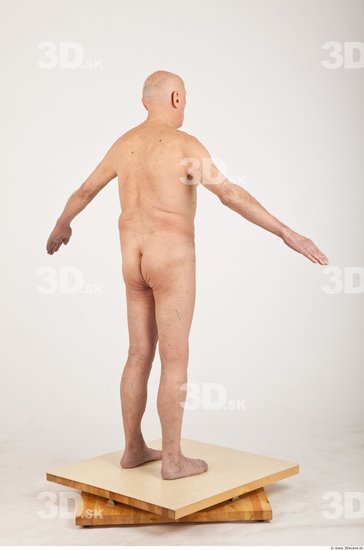 Whole Body Man White Nude Average Wrinkles Male Studio Poses