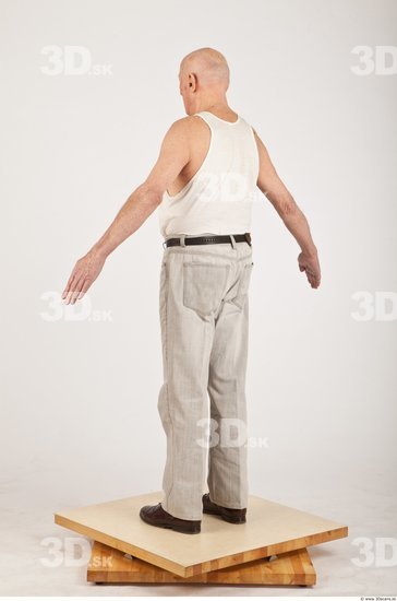 Whole Body Man White Casual Average Wrinkles Male Studio Poses