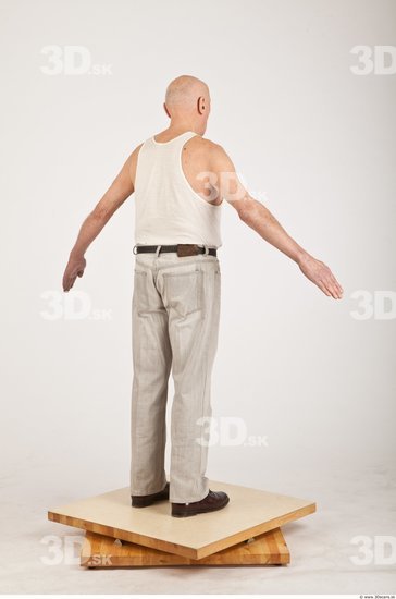 Whole Body Man White Casual Average Wrinkles Male Studio Poses