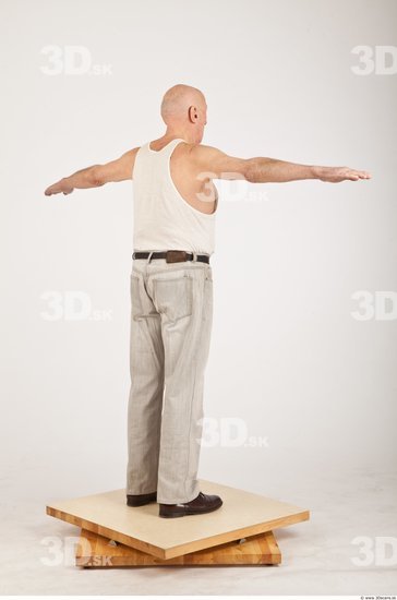 Whole Body Man White Casual Average Wrinkles Male Studio Poses