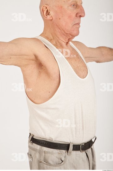 Whole Body Man White Casual Average Wrinkles Male Studio Poses