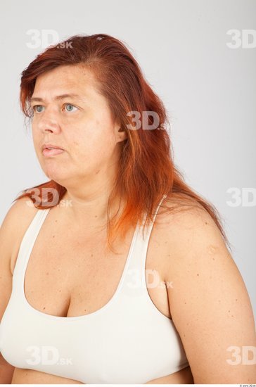 Head Woman White Overweight Street photo references