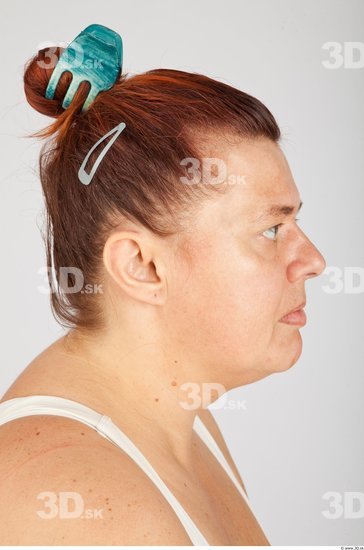 Head Woman White Overweight Street photo references