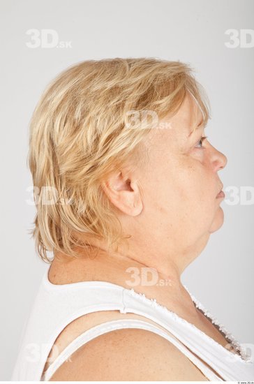 Head Woman White Overweight Wrinkles Street photo references