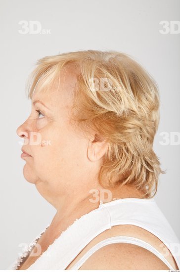 Head Woman White Overweight Wrinkles Street photo references