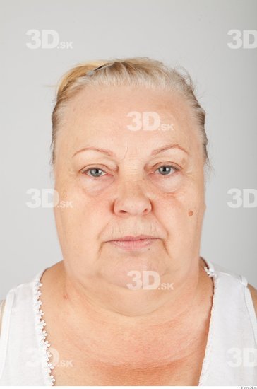 Head Woman White Overweight Wrinkles Street photo references