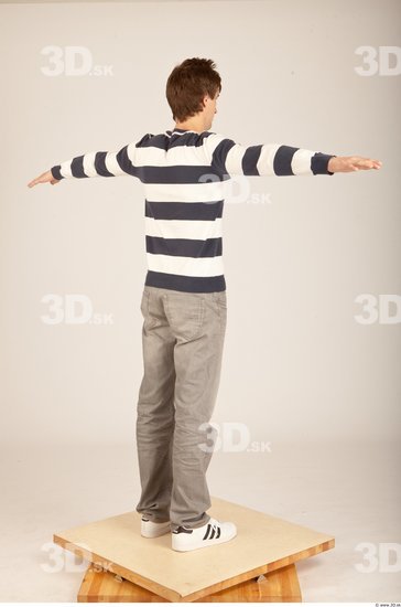 Whole Body Man T poses Casual Slim Studio photo references