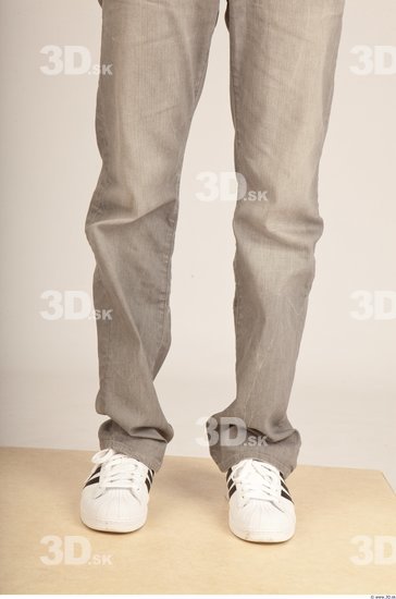 Calf Whole Body Man Casual Jeans Slim Studio photo references