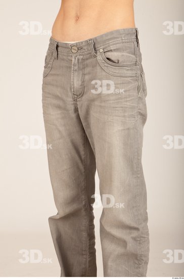 Thigh Whole Body Man Casual Jeans Slim Studio photo references