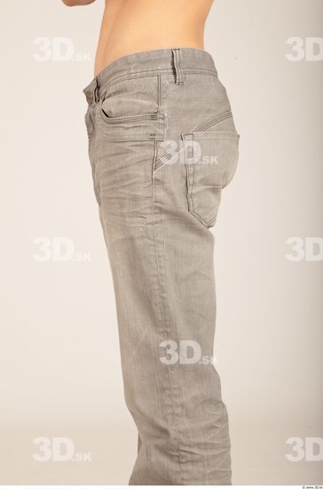 Thigh Whole Body Man Casual Jeans Slim Studio photo references