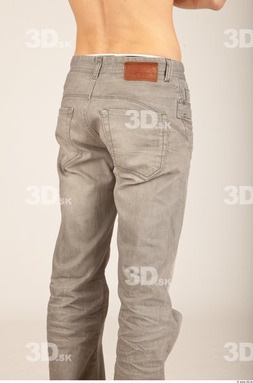 Thigh Whole Body Man Casual Jeans Slim Studio photo references