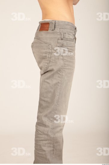 Thigh Whole Body Man Casual Jeans Slim Studio photo references