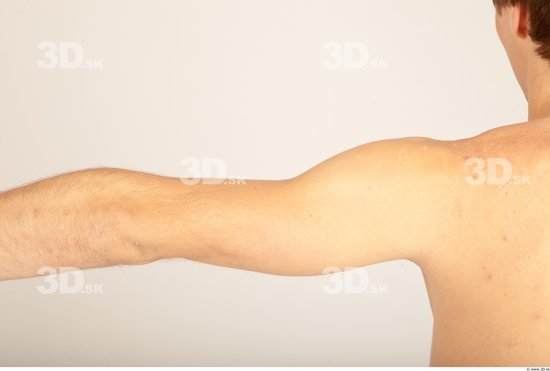 Arm Whole Body Man Nude Casual Slim Studio photo references