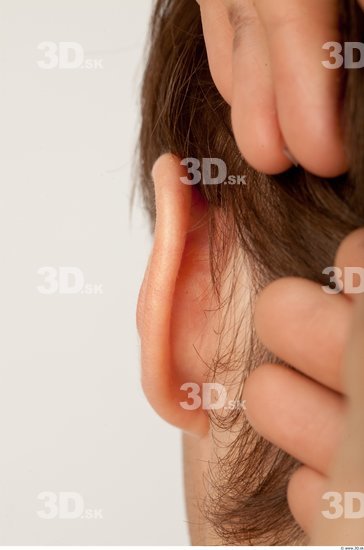 Ear Whole Body Man Casual Slim Studio photo references