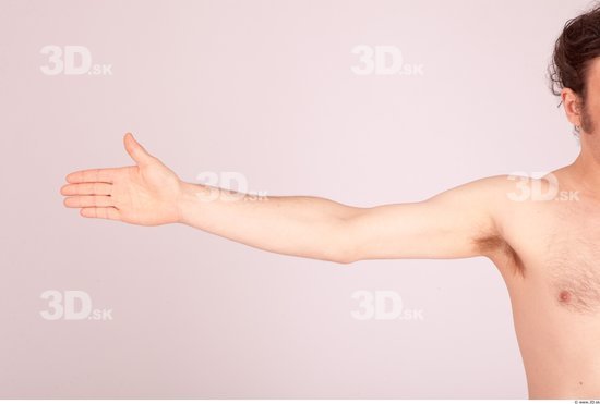 Arm Whole Body Man Nude Formal Average Studio photo references