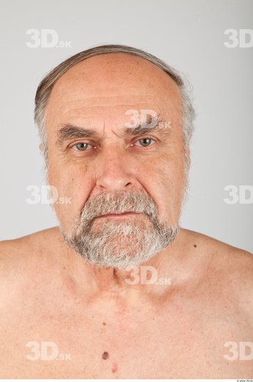 Head Man White Average Wrinkles Male Studio Poses